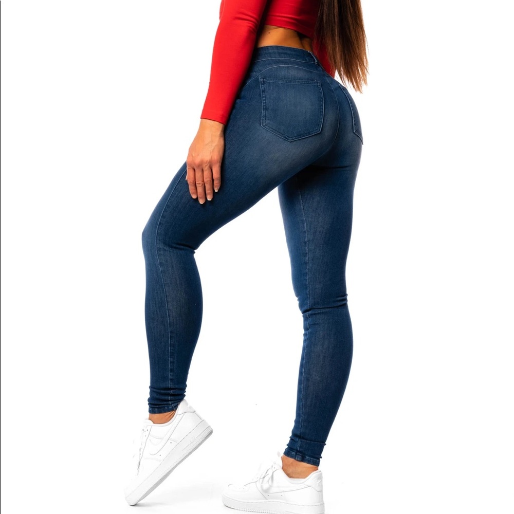 Women’s 360 Mid Waisted Fitjeans - Deep Indigo